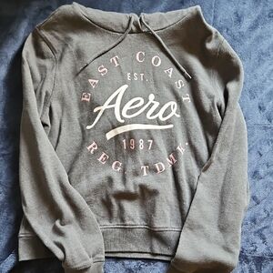 Aeropostale Gray Sweatshirt with Pink Accents